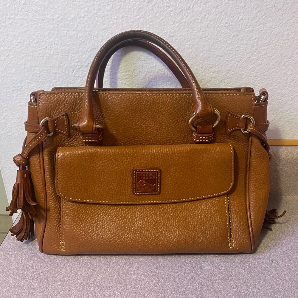 Dooney & Bourke Pebble Grain Leather Medium Pocket Satchel